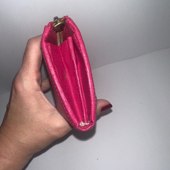 Furla XL Genuine Leather Babylon Continental Zip-around Wallet Color: Pink red - Picture 5 of 14